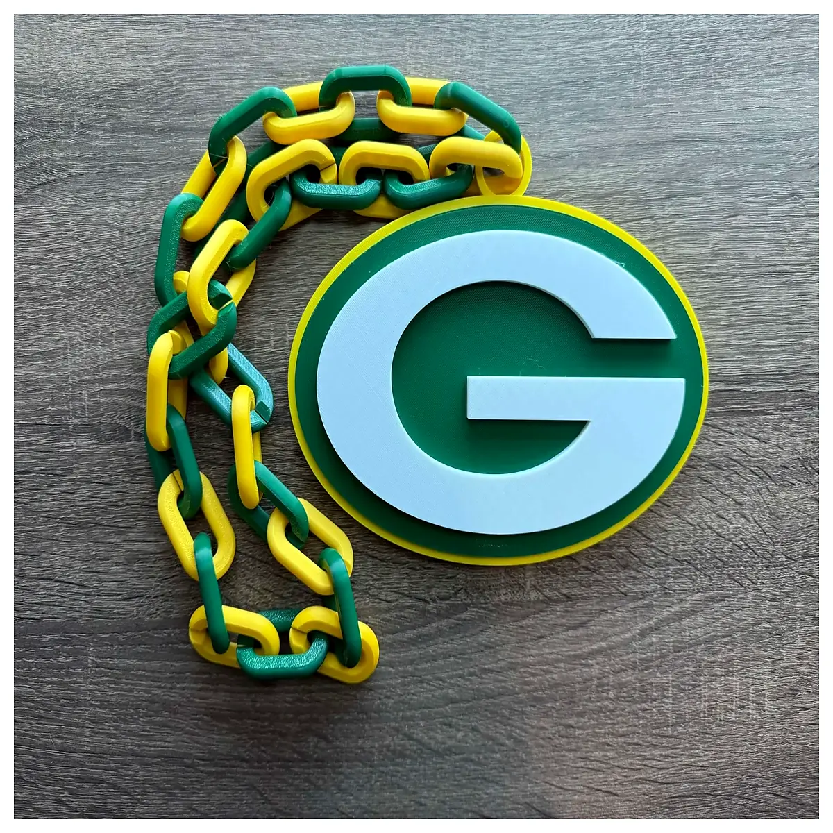 green bay packers oversized pendant necklace large team jewelry gift