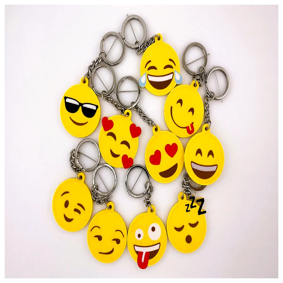 cute keychain for bags funny face charm cartoon character pendant kawaii accessory gift