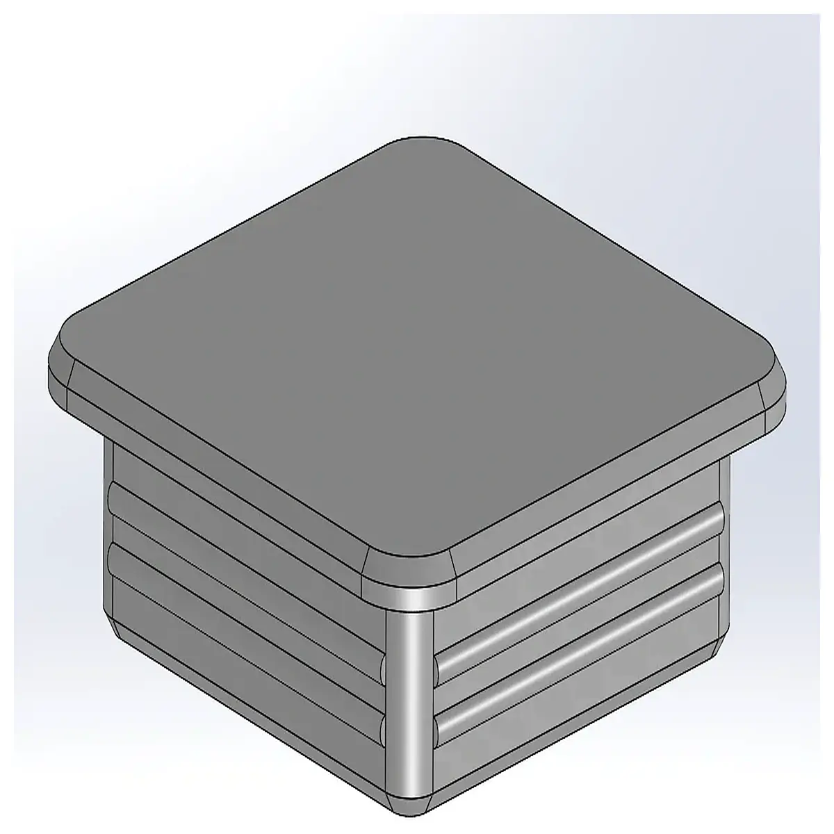 square tube end caps 50x50mm plastic rubber feet protectors for metal railing furniture legs cover stopper