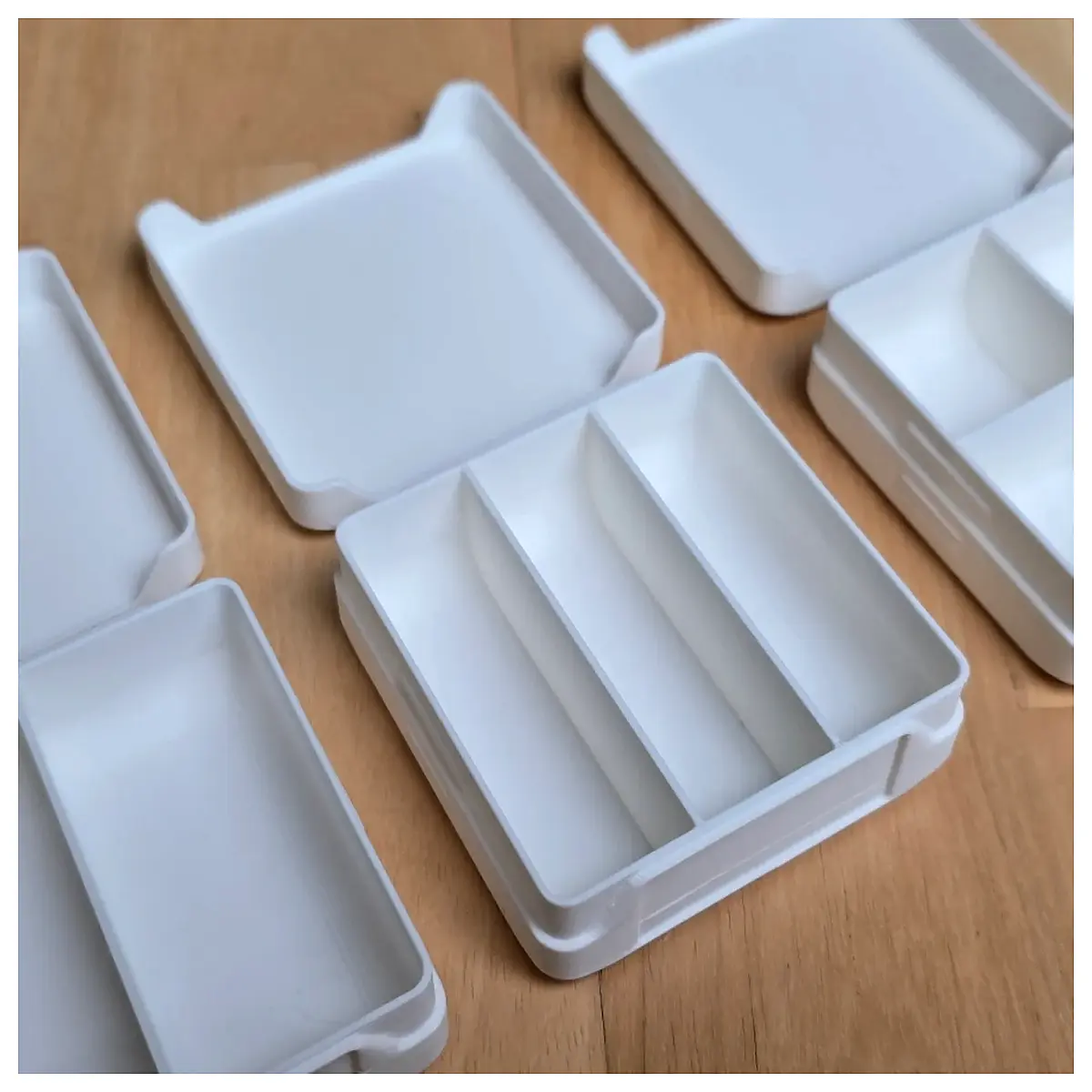 3 compartment plastic organizer bins for small parts hardware screws beads storage with lid