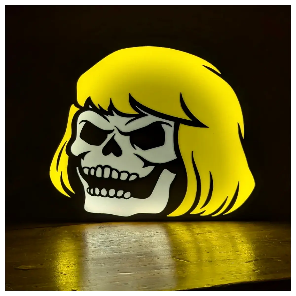 he man you are okay box night masters of the universe retro wall decor glowing action figure case for bedroom and gaming room