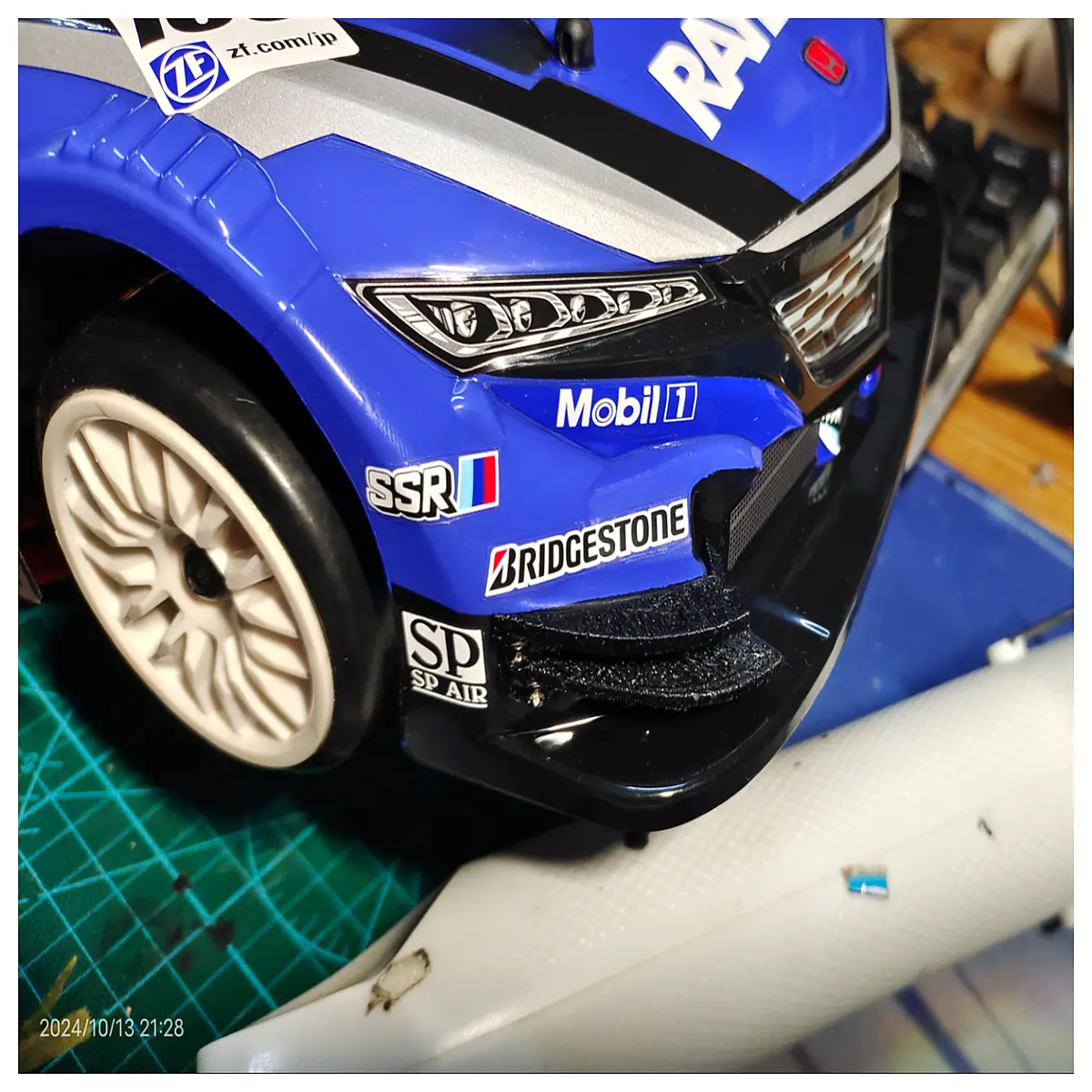 nsx gt1 110mm rc front winglet splitter accessory carbon fiber style