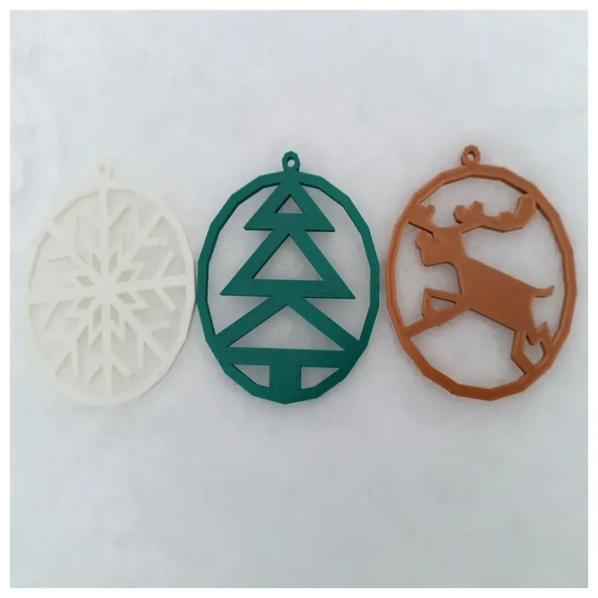 christmas tree snowflake deer ornaments holiday decor hanging baubles