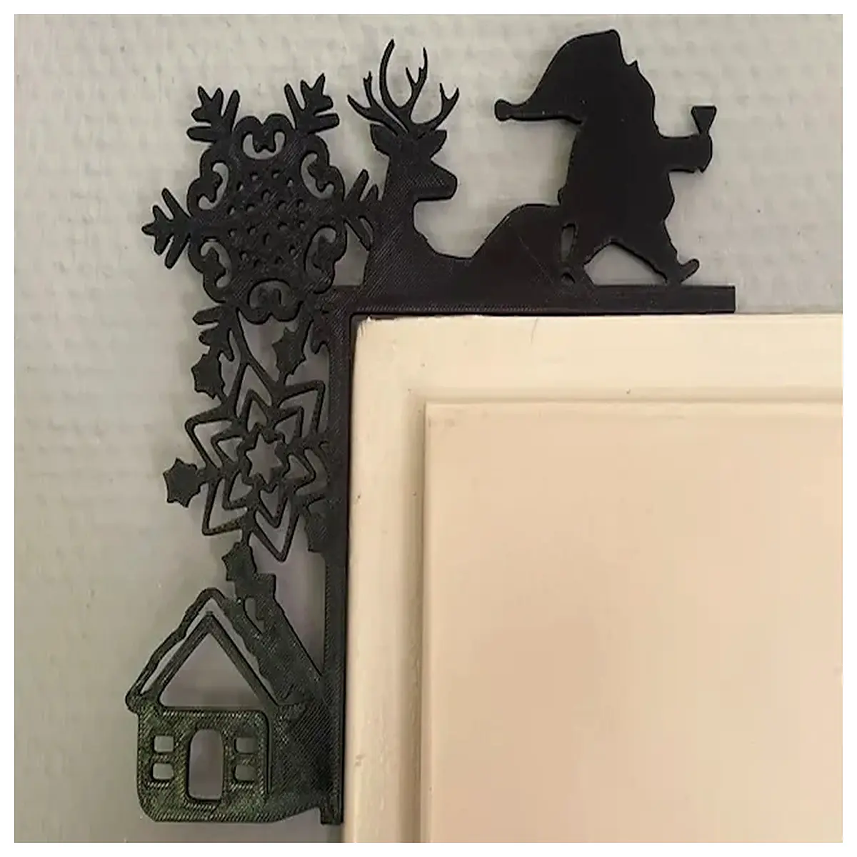 christmas door frame decal wall art holiday decor festive entrance sticker for home interior