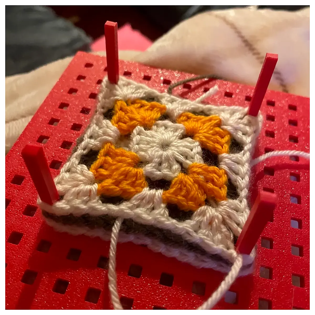 vintage granny square crochet blocking mats 100mm grid foam puzzle pieces for knitting projects