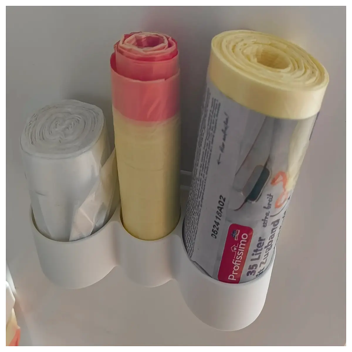 trash can holder for garbage bags roll dispenser rack kitchen storage organizer