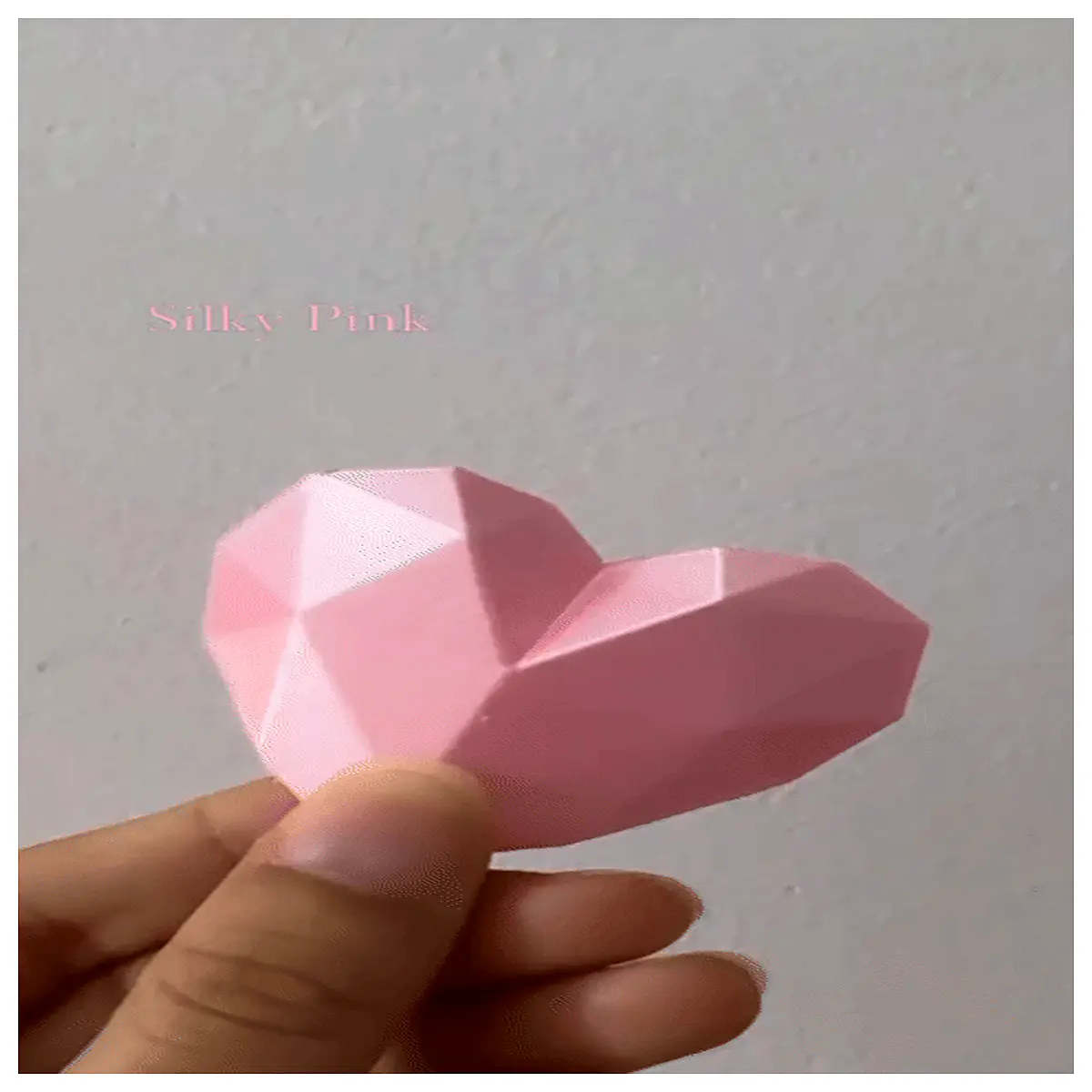 low poly geometric pendant necklace polygonal love charm jewelry minimalist faceted crystal love her