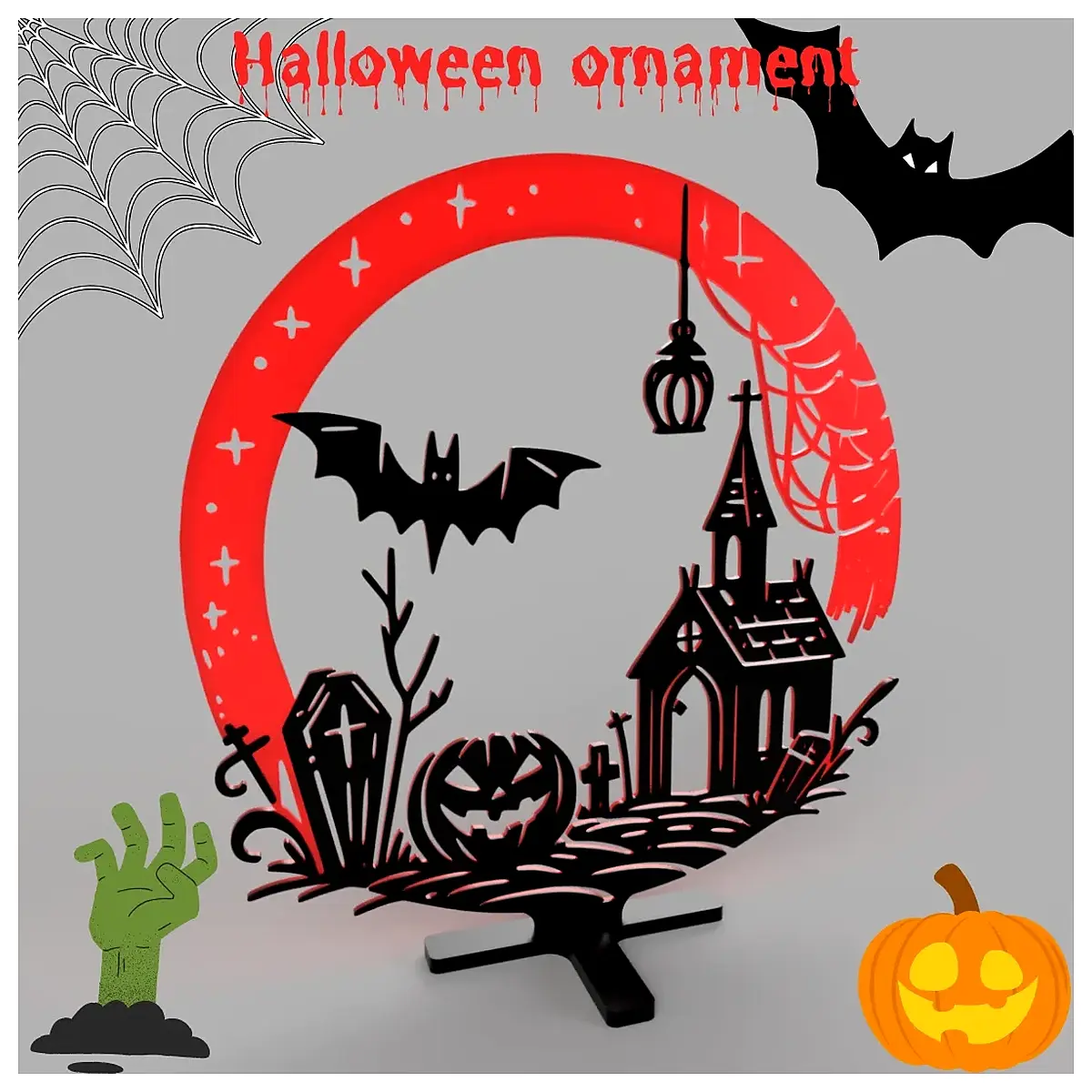 halloween decor with base spooky table top ornament haunted house prop