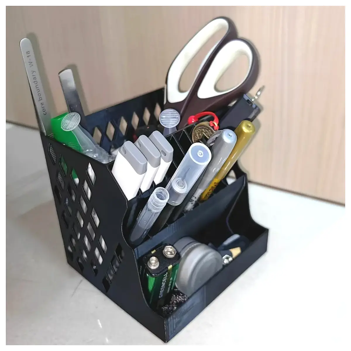 usb flash drive holder desktop organizer box for pen and cable storage