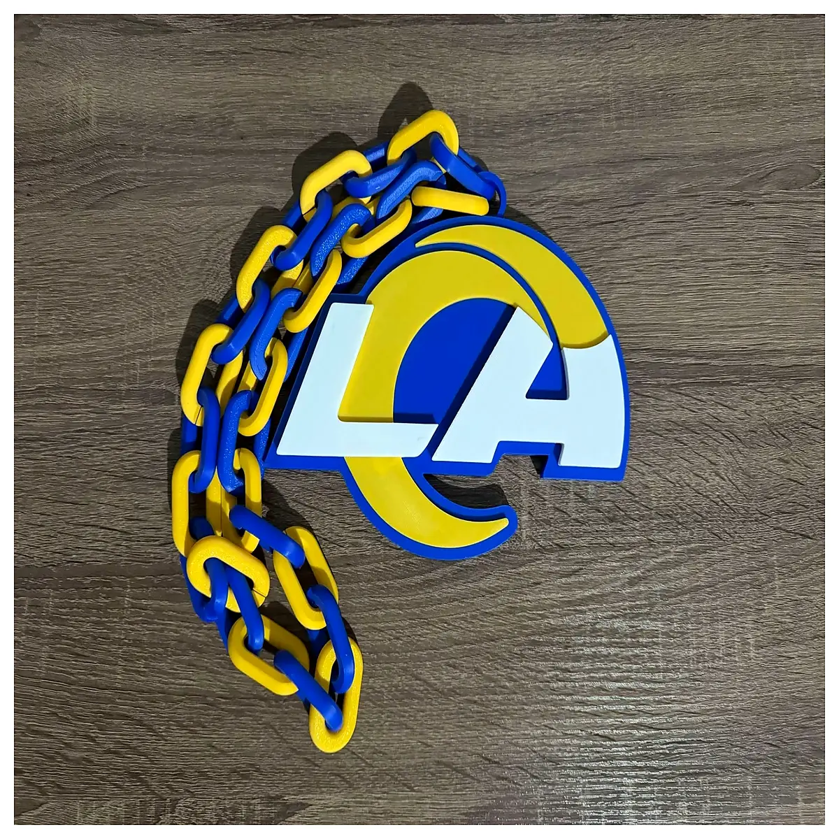la rams oversized chain necklace pendant gear team jewelry