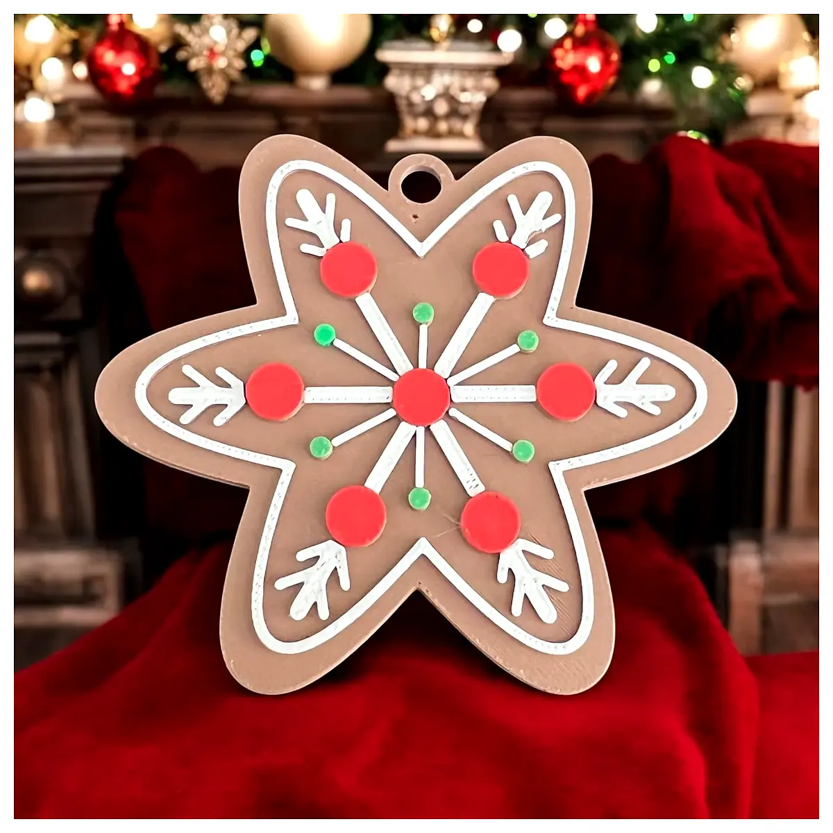 christmas gingerbread house cookie ornaments hanging for tree holiday decor