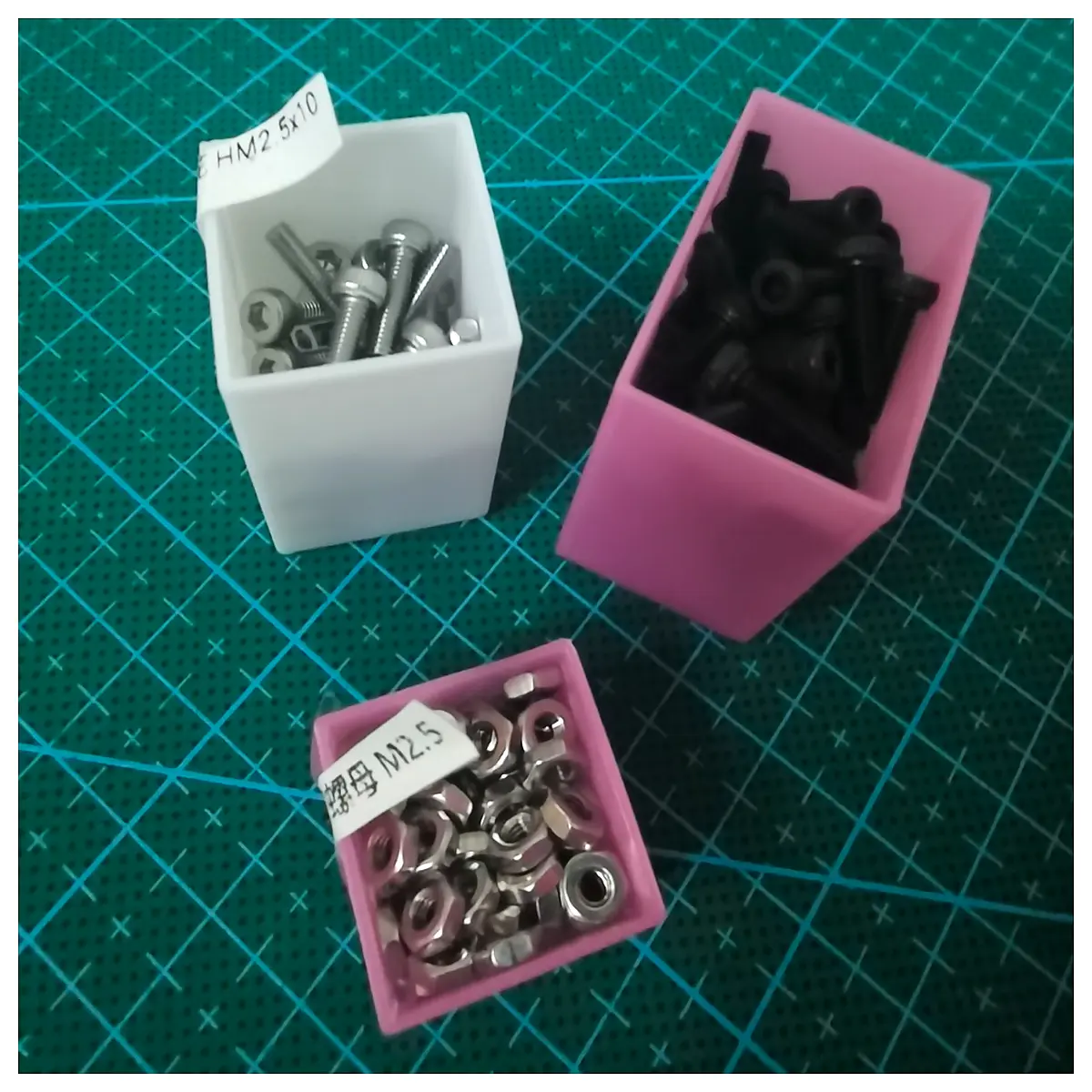printer accessories small screw organizer box with compartments minimalist hardware storage for m2 m3 screws