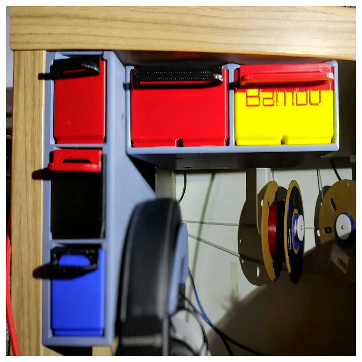horizontal infinite grid drawer organizer for desk accessories storage