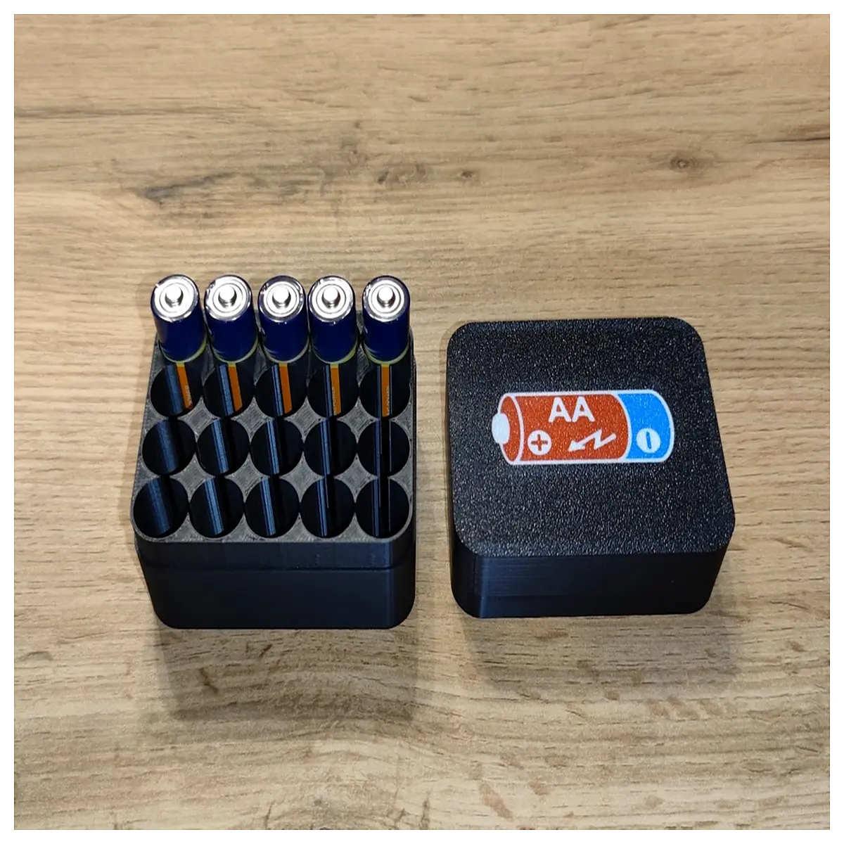 aa battery holder box 20 cells snap together case for dry cell alkaline batteries storage container
