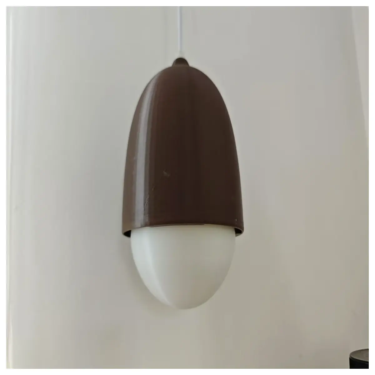 ambient walnut pendant modern rustic ceiling fixture warm glow dining room decor