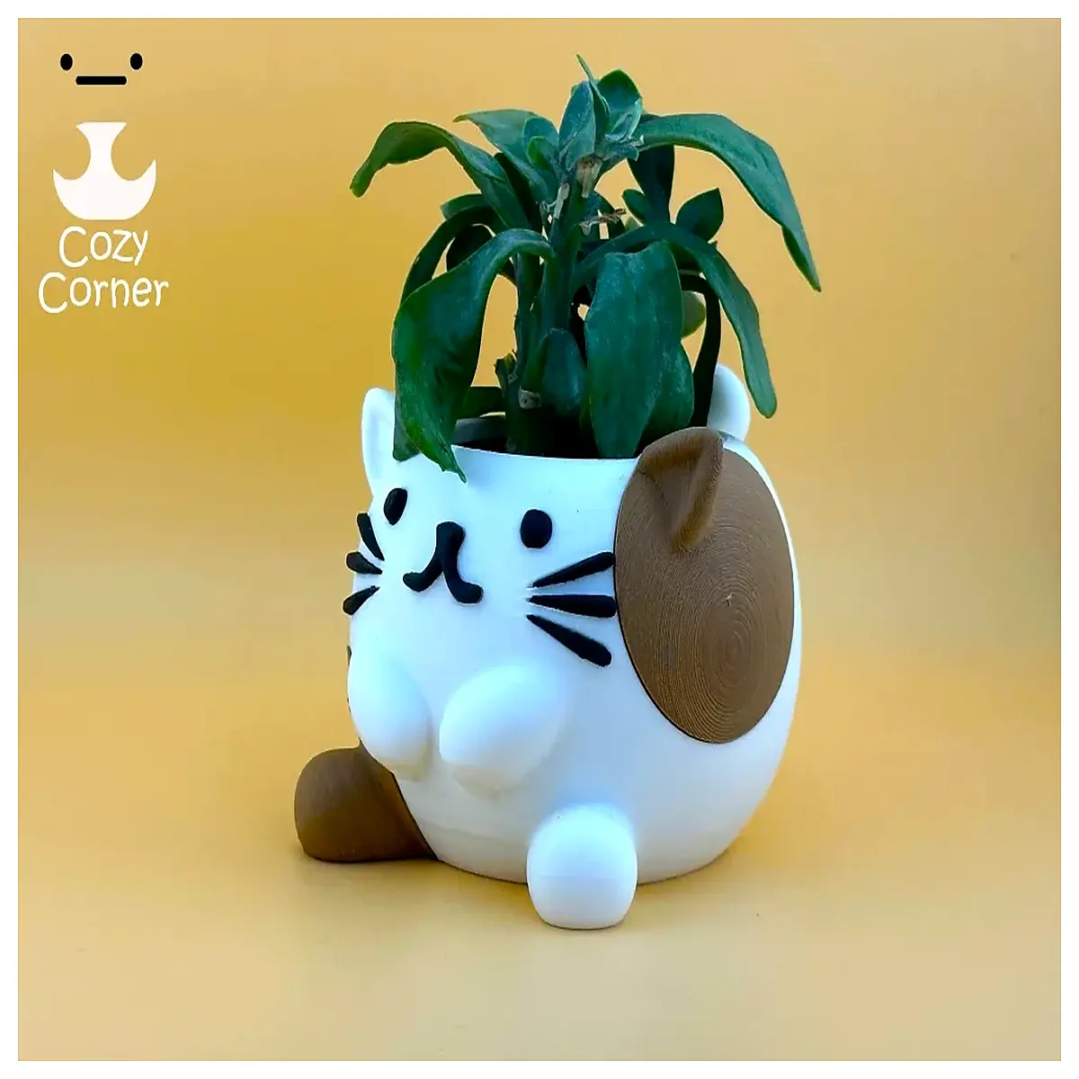 cute cat planter pot for succulents whimsical animal flower pots for home decor resin planters indoor outdoor garden