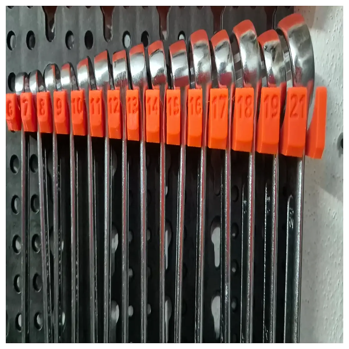 powerfix pegboard wrench holder rack organizer tool wall mount storage hook for garage workshop