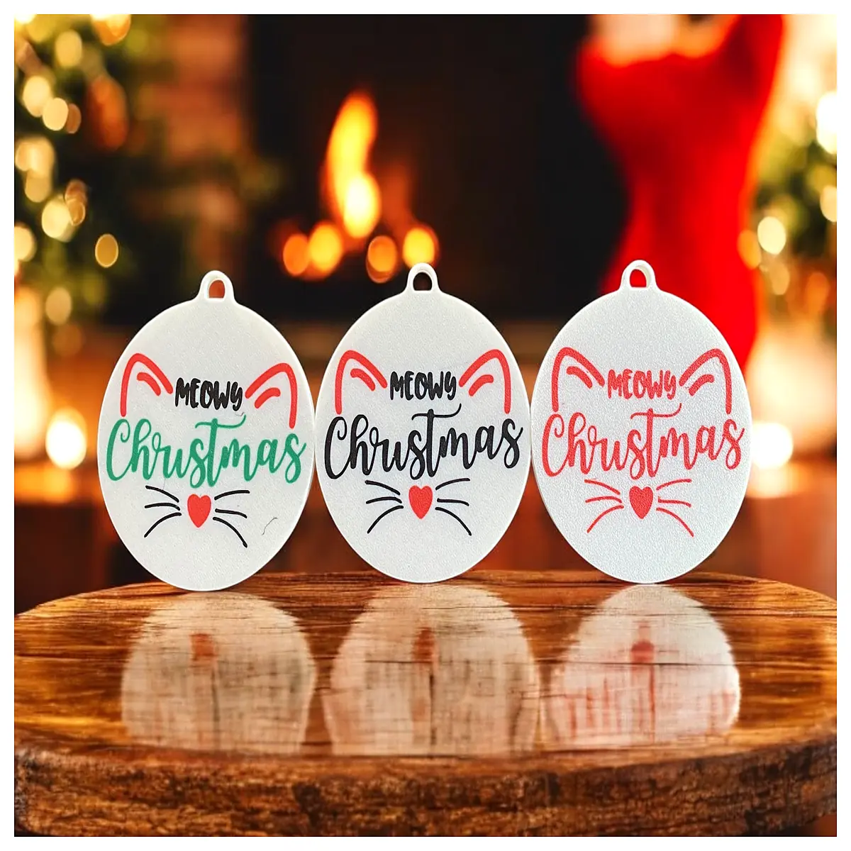 cat christmas ornament bauble hanging decoration for tree pet lover gift