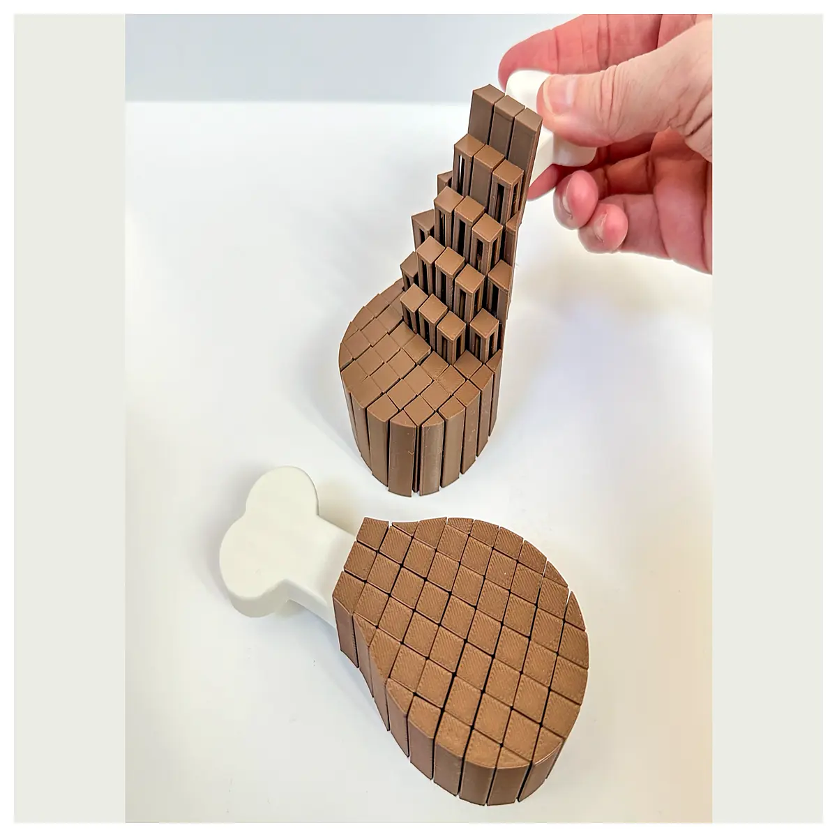 pixel turkey leg stress relief toy squeeze anti anxiety fidget gadget for adults and kids funny squishy desk accessory
