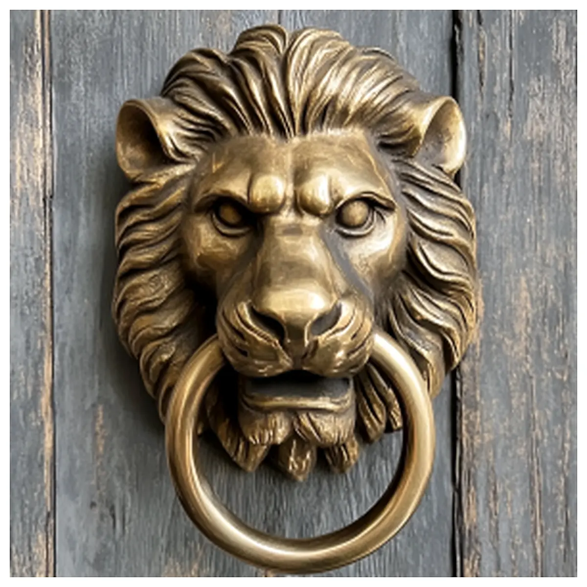 vintage brass lion head door bolt latch duty security sliding lock for wooden gate