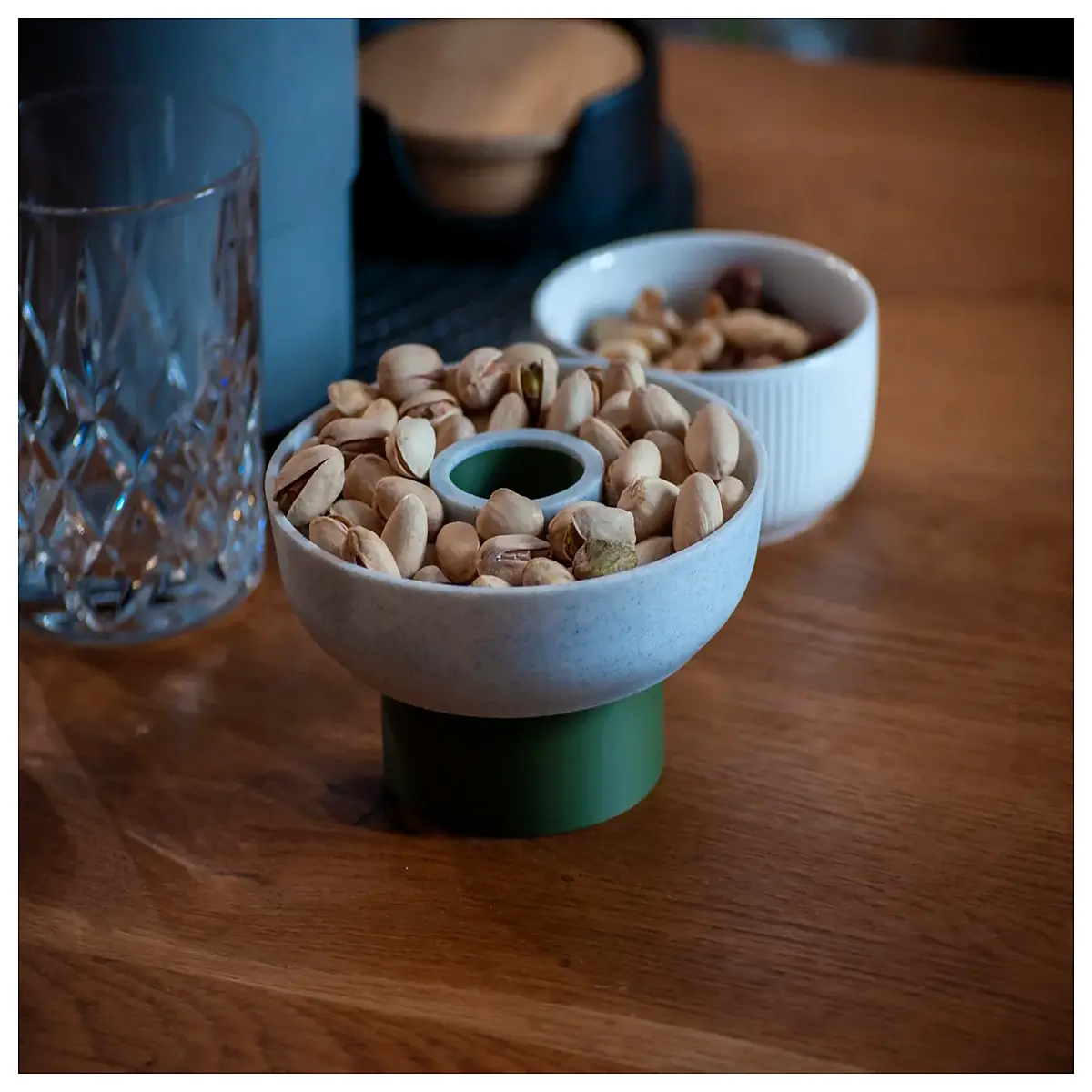 aesthetic pistachio bowl set for snacks nuts and trail mix storage