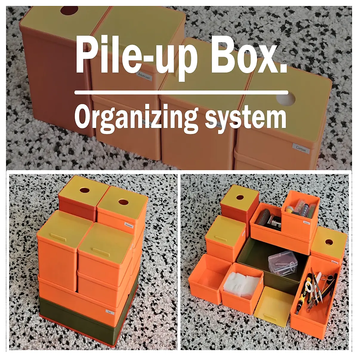 stackable storage bins with lids plastic organizer crates for closet pantry laundry room duty collapsible containers