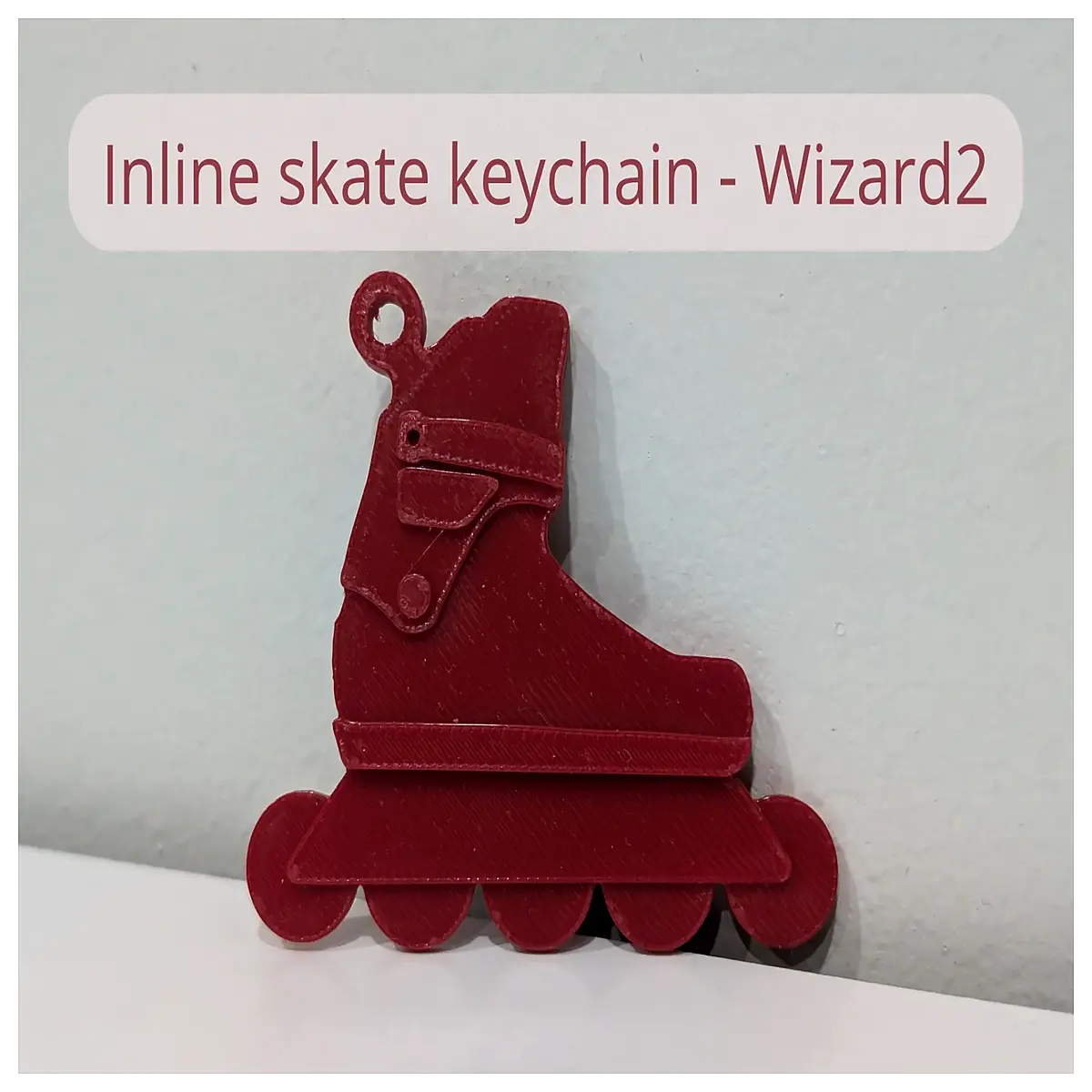 inline skate keychain wizard2 accessory gift hockey player charm bag clip