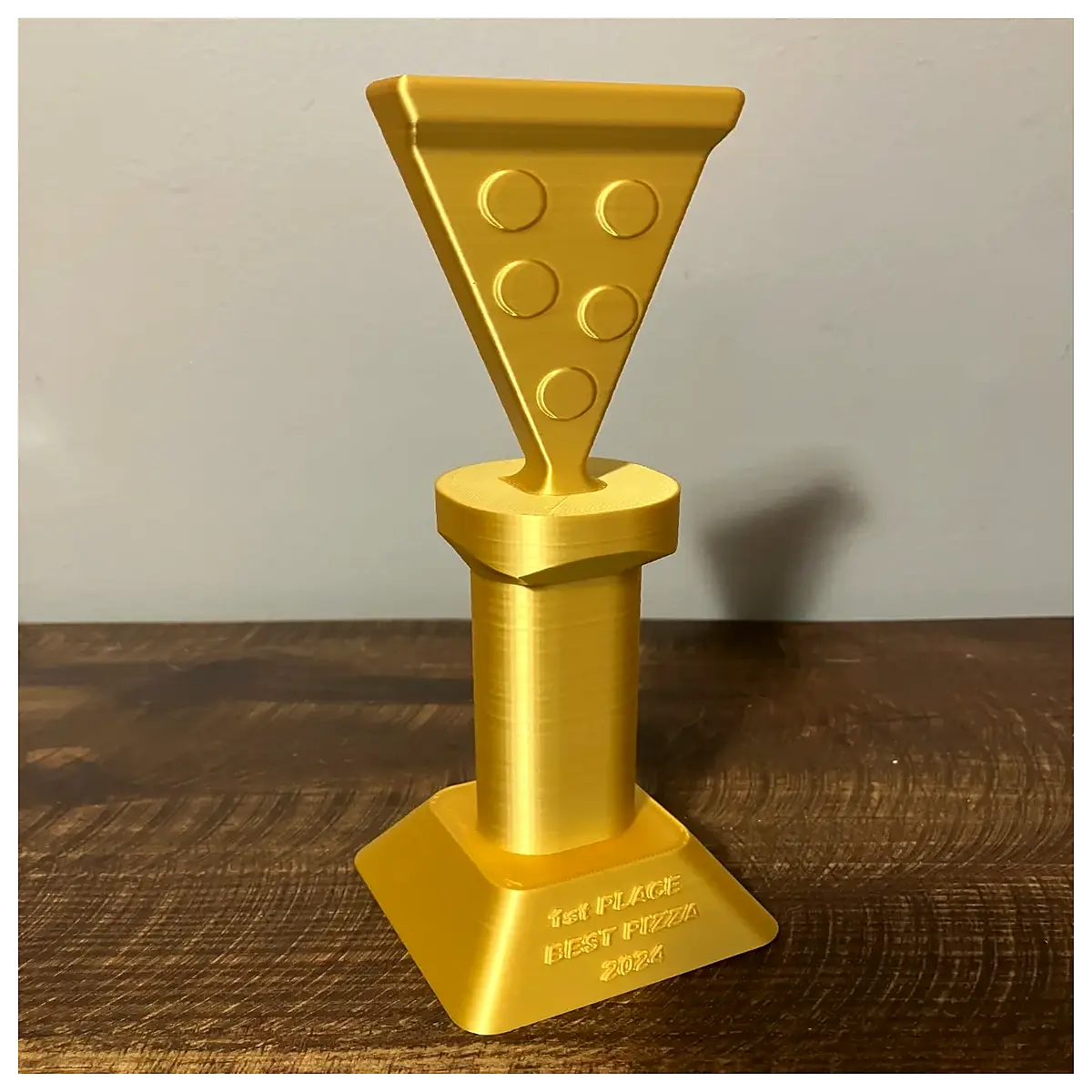 pizza trophy award for baking contest winner pizza party decoration