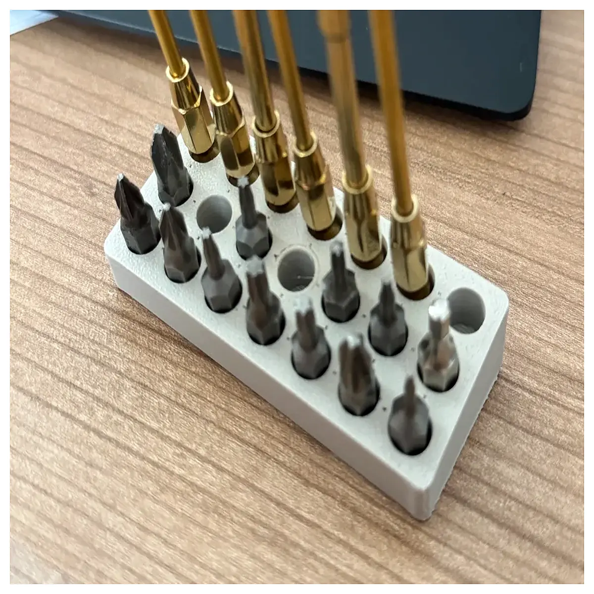 duty 21 hole drill bit rack organizer box holder for 7mm bits storage case