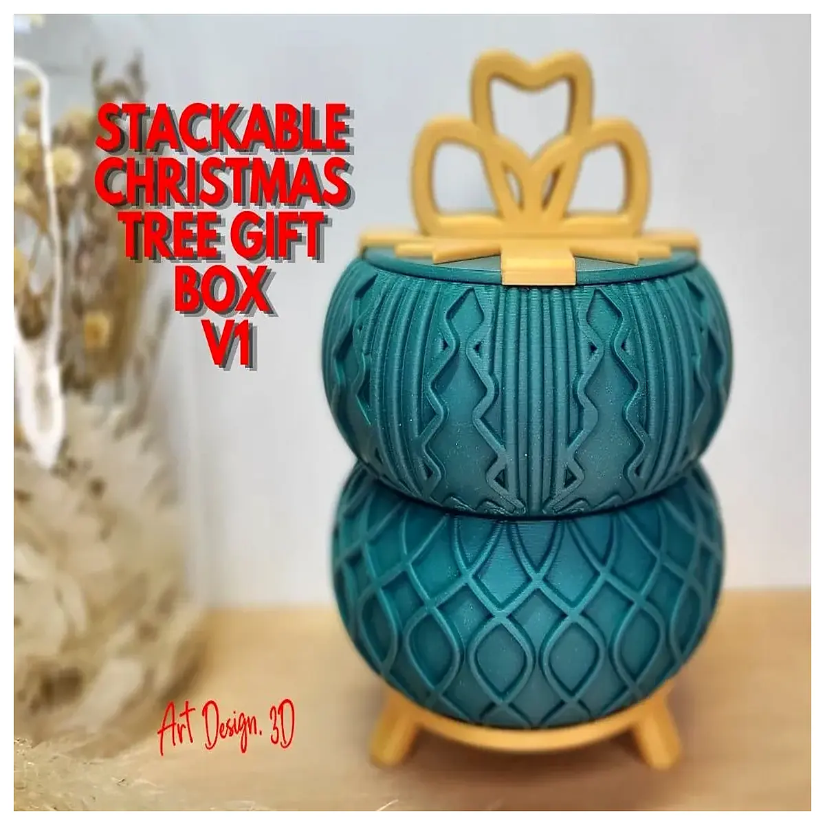 stackable christmas tree jewelry box for gifts storage organizer holiday decor