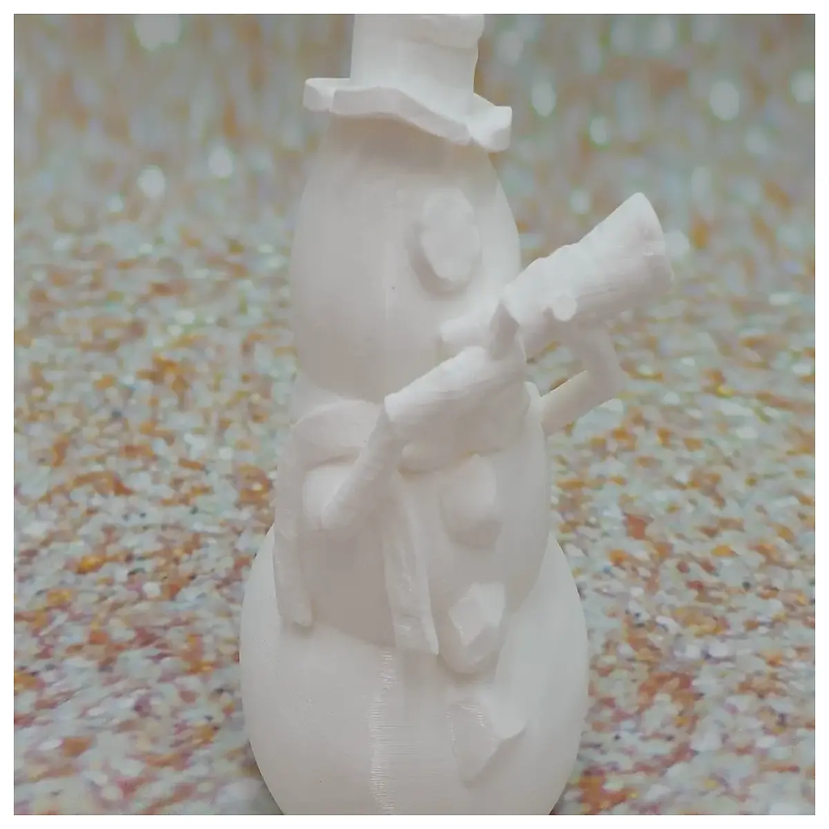 carrot nose snowman ornament winter garden decor whimsical holiday figure rustic outdoor statue