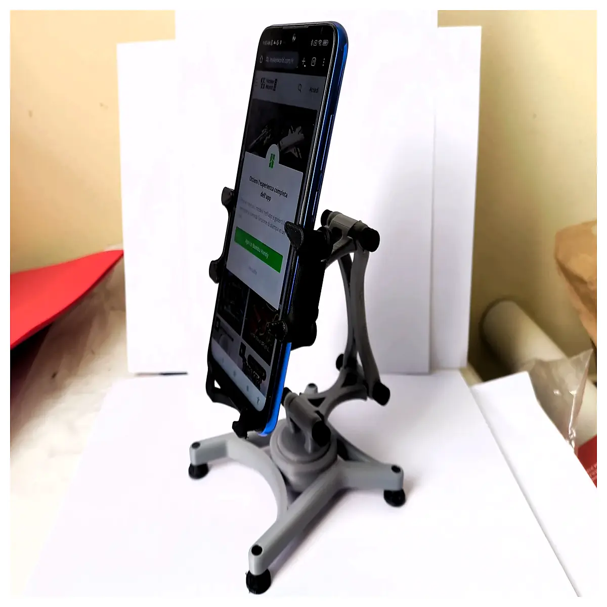 universal smartphone holder for desk stable base grip clamp for hands phone mount organizer