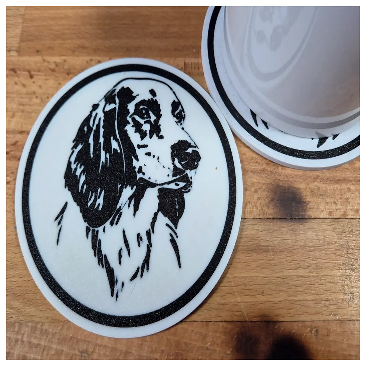 english setter coaster set dog lover gift home decor