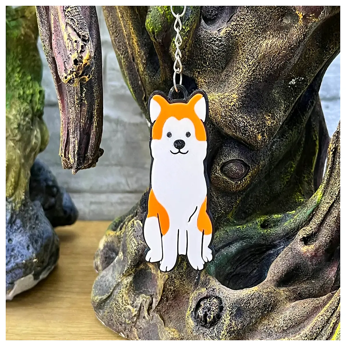 cute shiba inu keychain for bags adorable dog charm pendant kawaii animal accessory gift