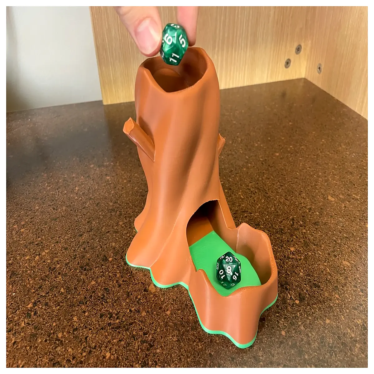 dnd dice tower tree design noise reducer tabletop rpg accessories
