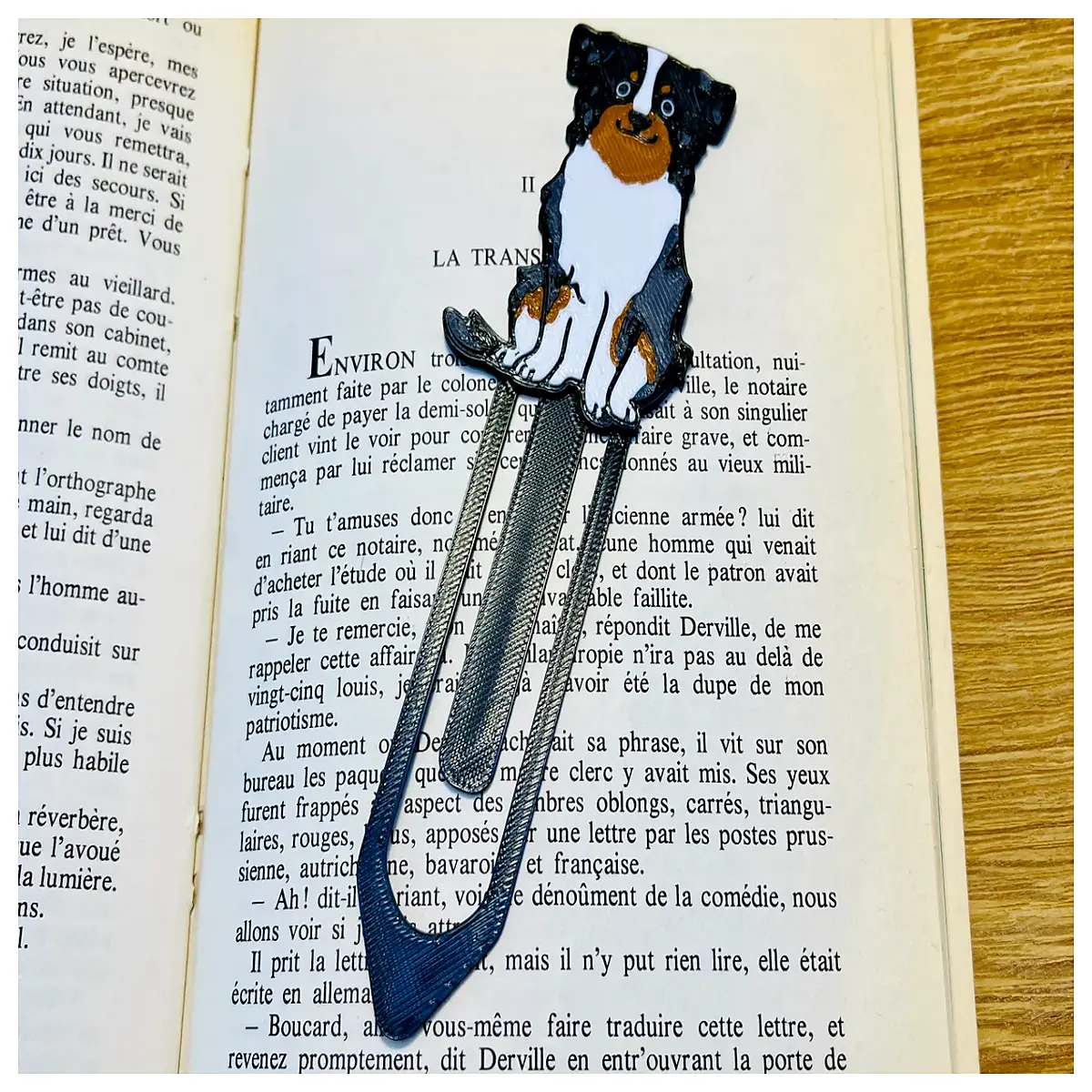 cute aussie dog bookmark for reading adorable sheepdog page marker gift kawaii pet lover stationery accessory