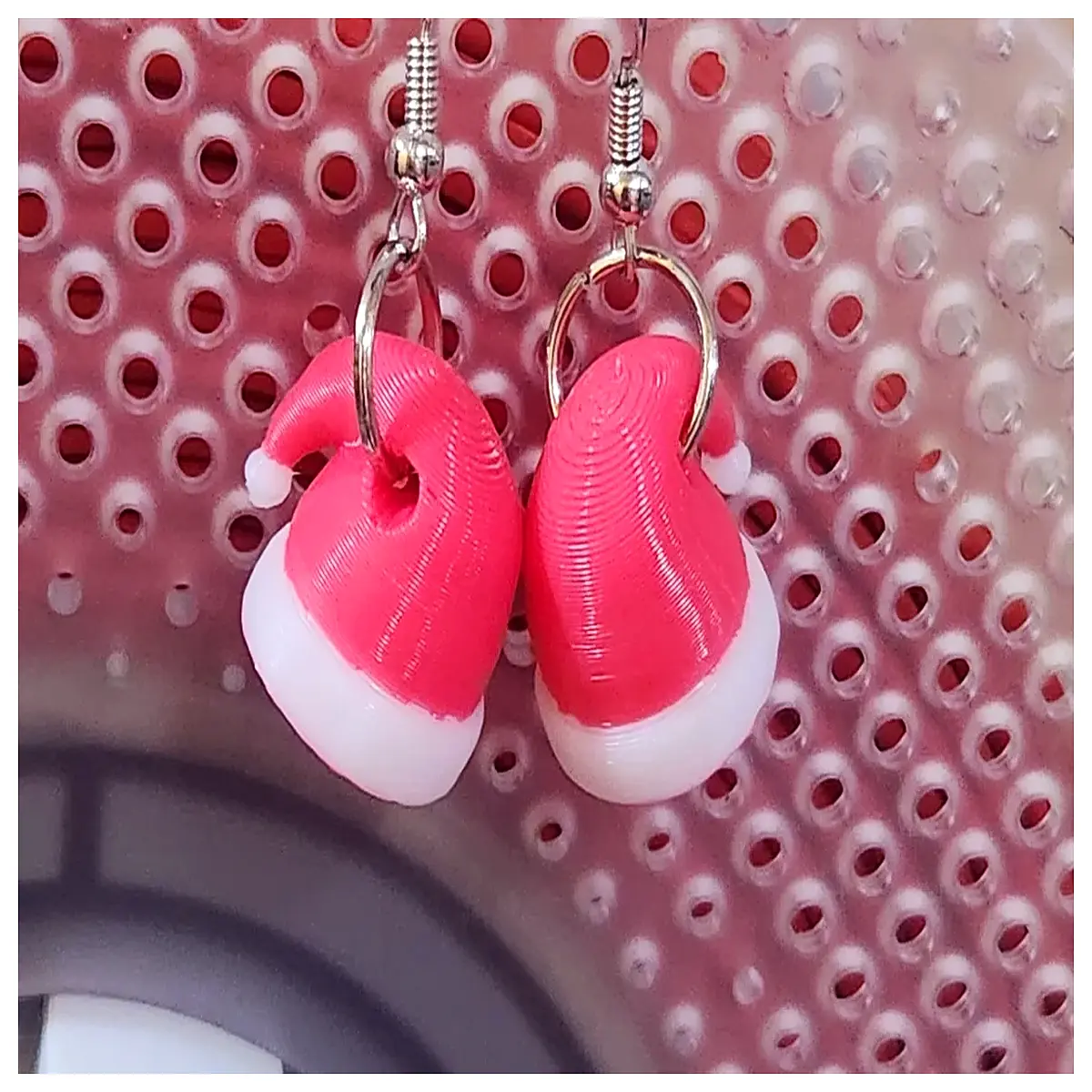 cute christmas hat earrings for women holiday party jewelry