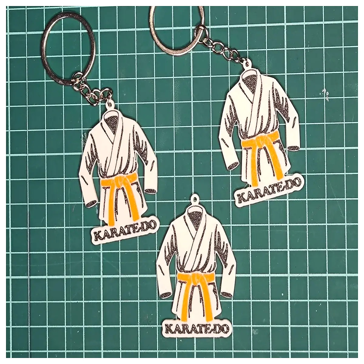 karate gi keychain belt buckle martial arts dojo gear accessory karate uniform pendant for gym bag
