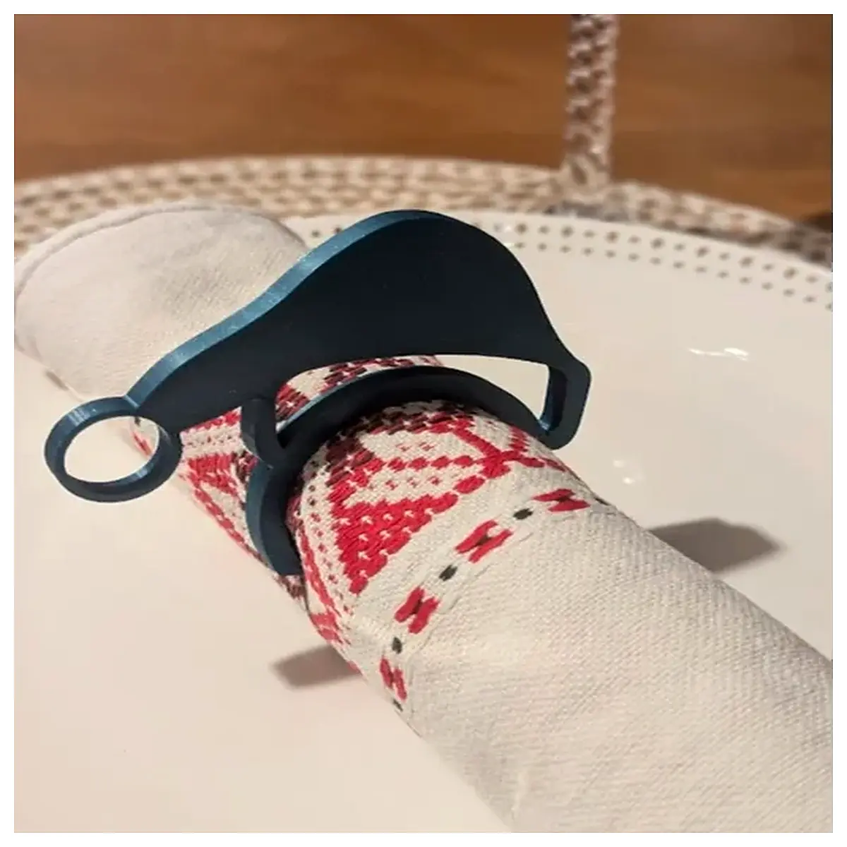 christmas table decor santa hat napkin rings holiday party favors