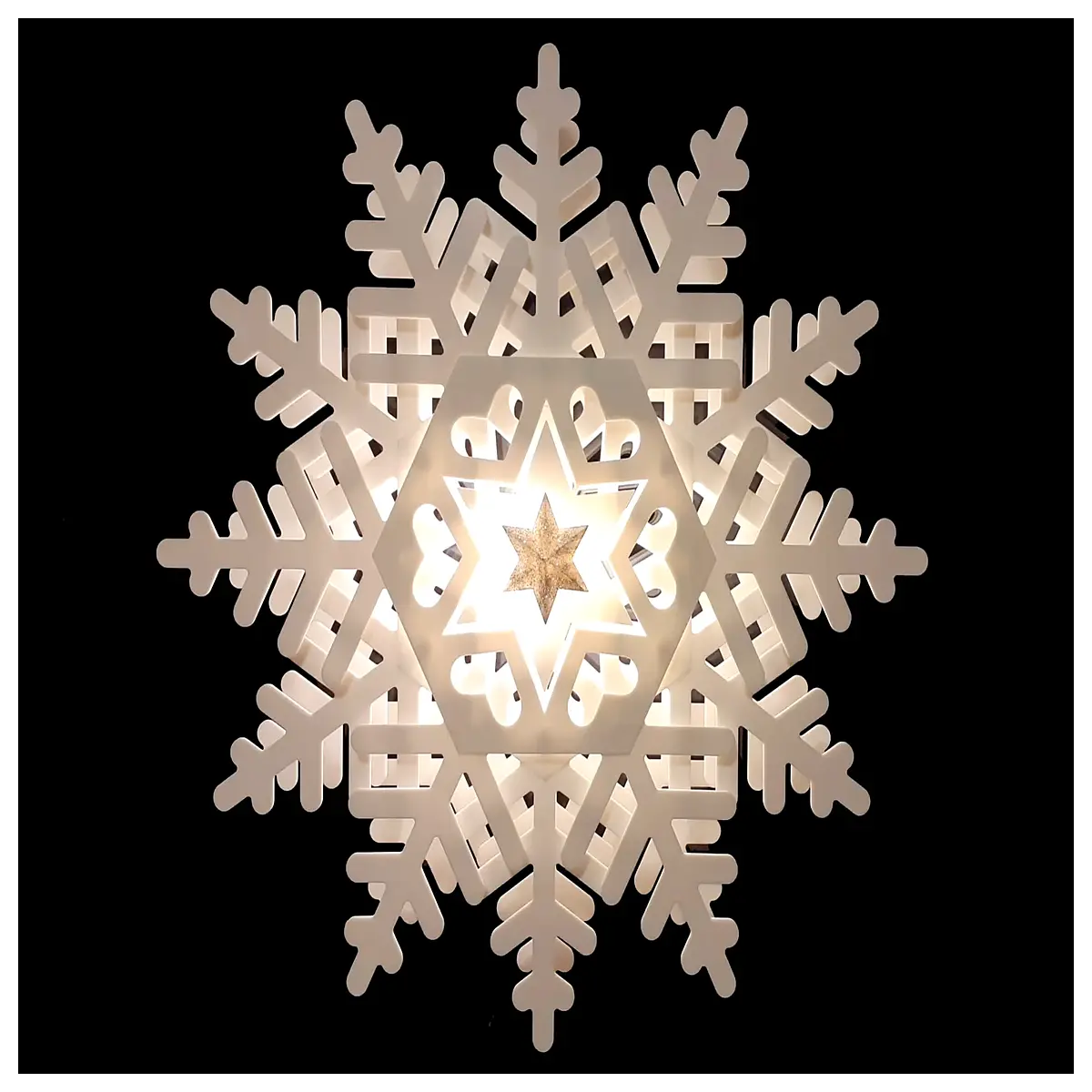 glittering snowflake ornament 38cm large hanging decoration for christmas tree winter holiday party decor