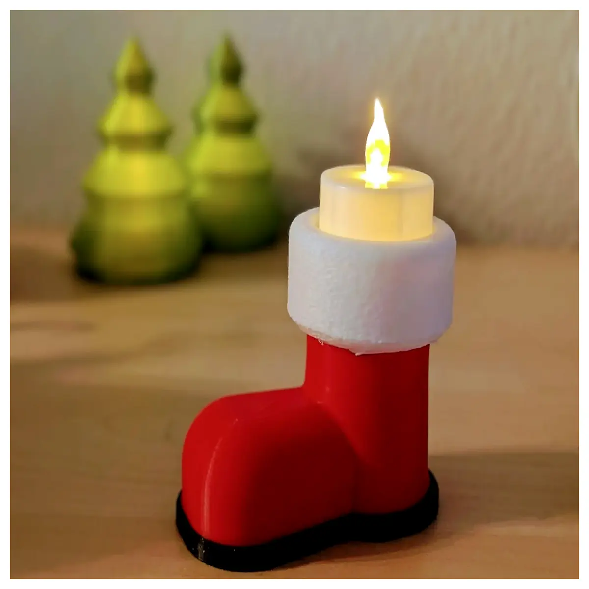 christmas tea candle holders boots holiday decor festive winter home accent cozy ambiance