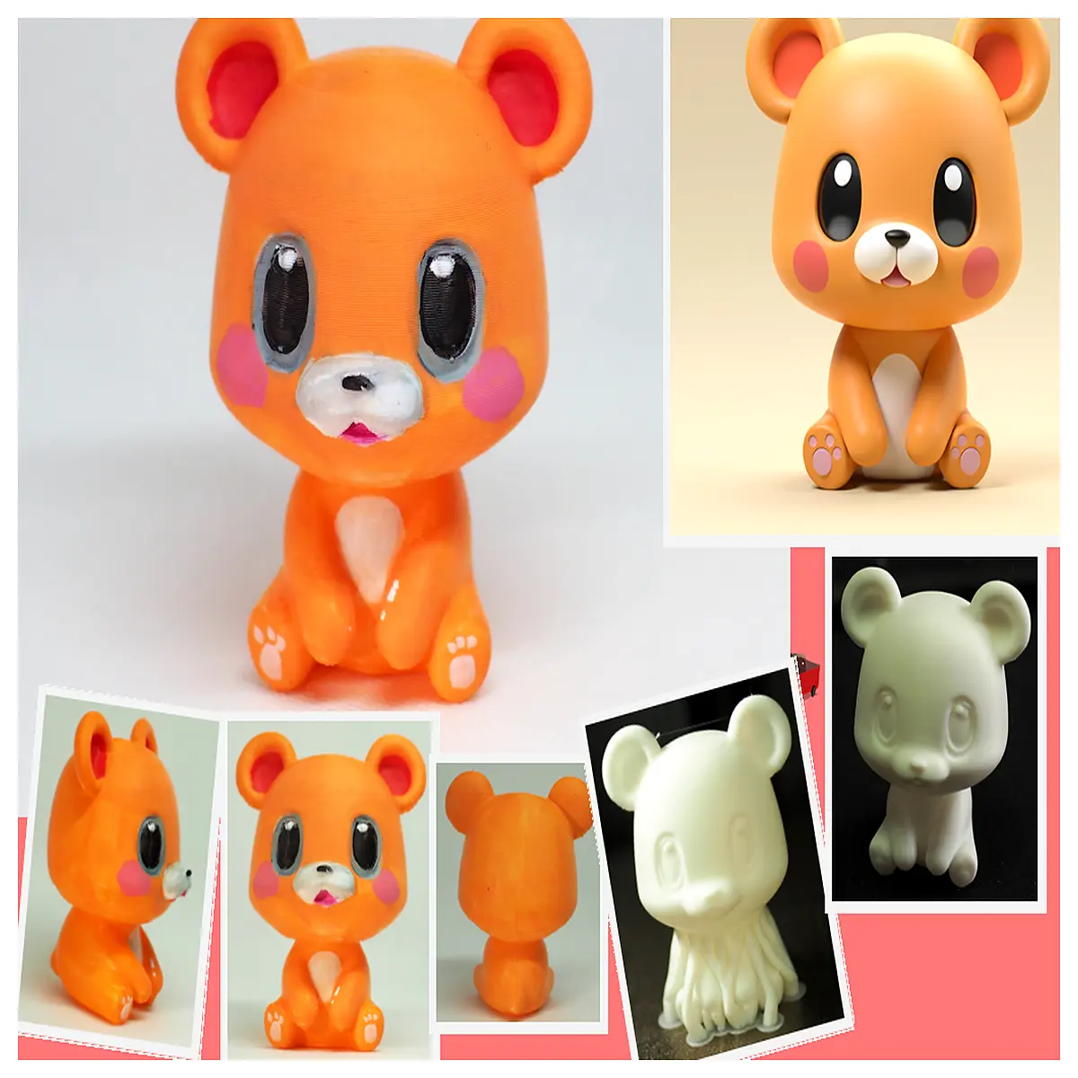 cute cartoon bear plushie keychain small animal doll for bag cute kawaii gift