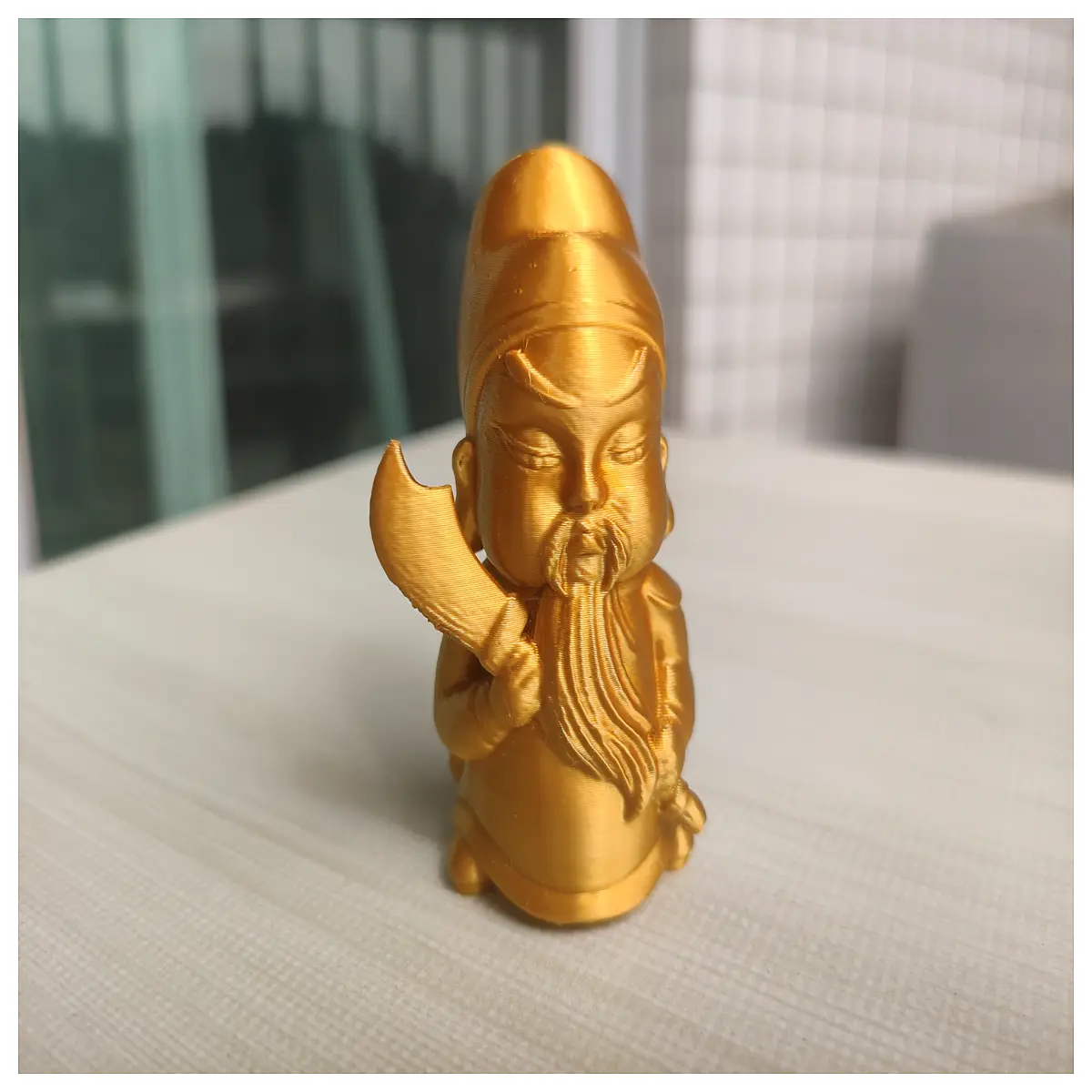 cute guan yu figurine mini chinese statue collectible deity toy kawaii warlord