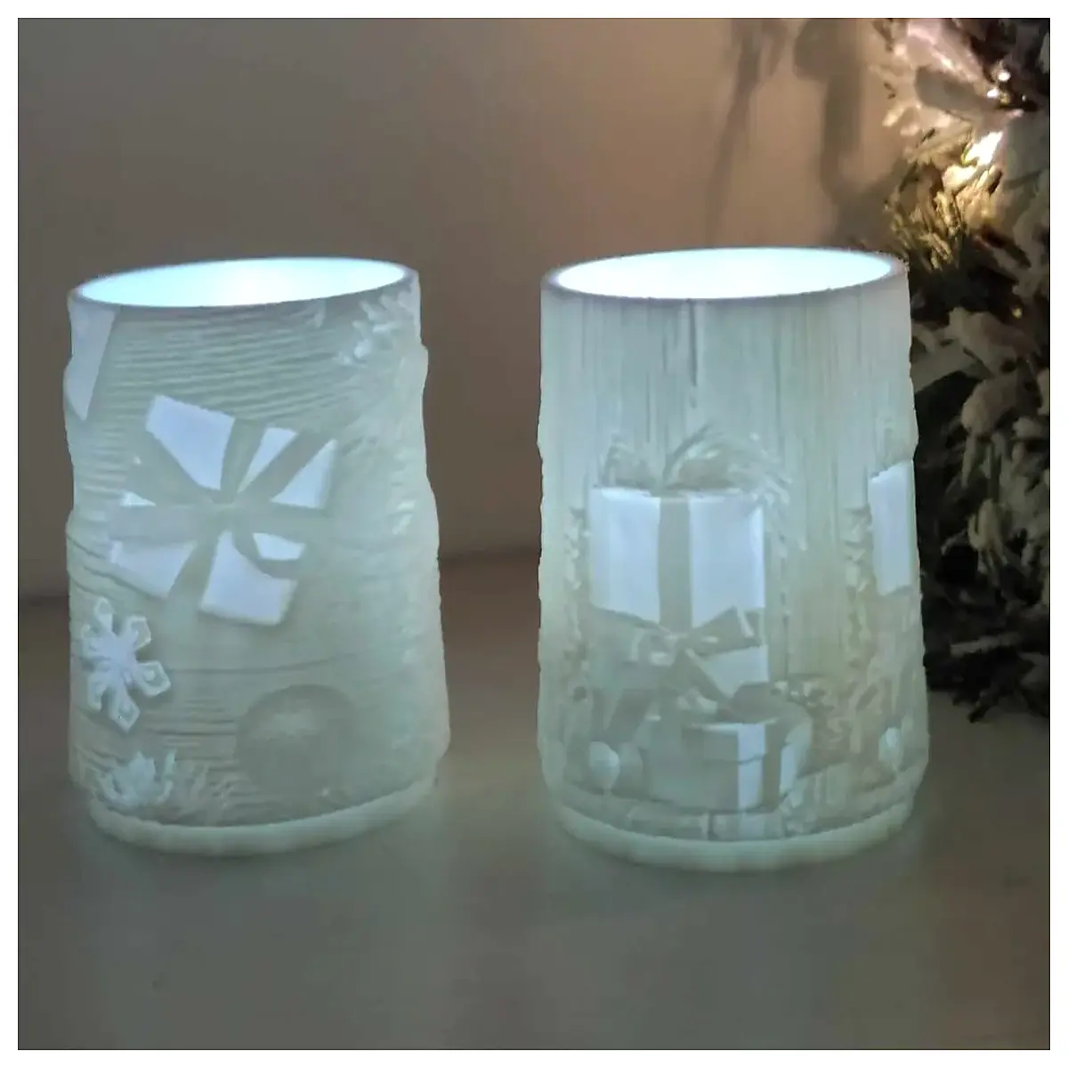 cute christmas gift candles for home decor holiday party favors scented soy wax tea lights festive table centerpieces