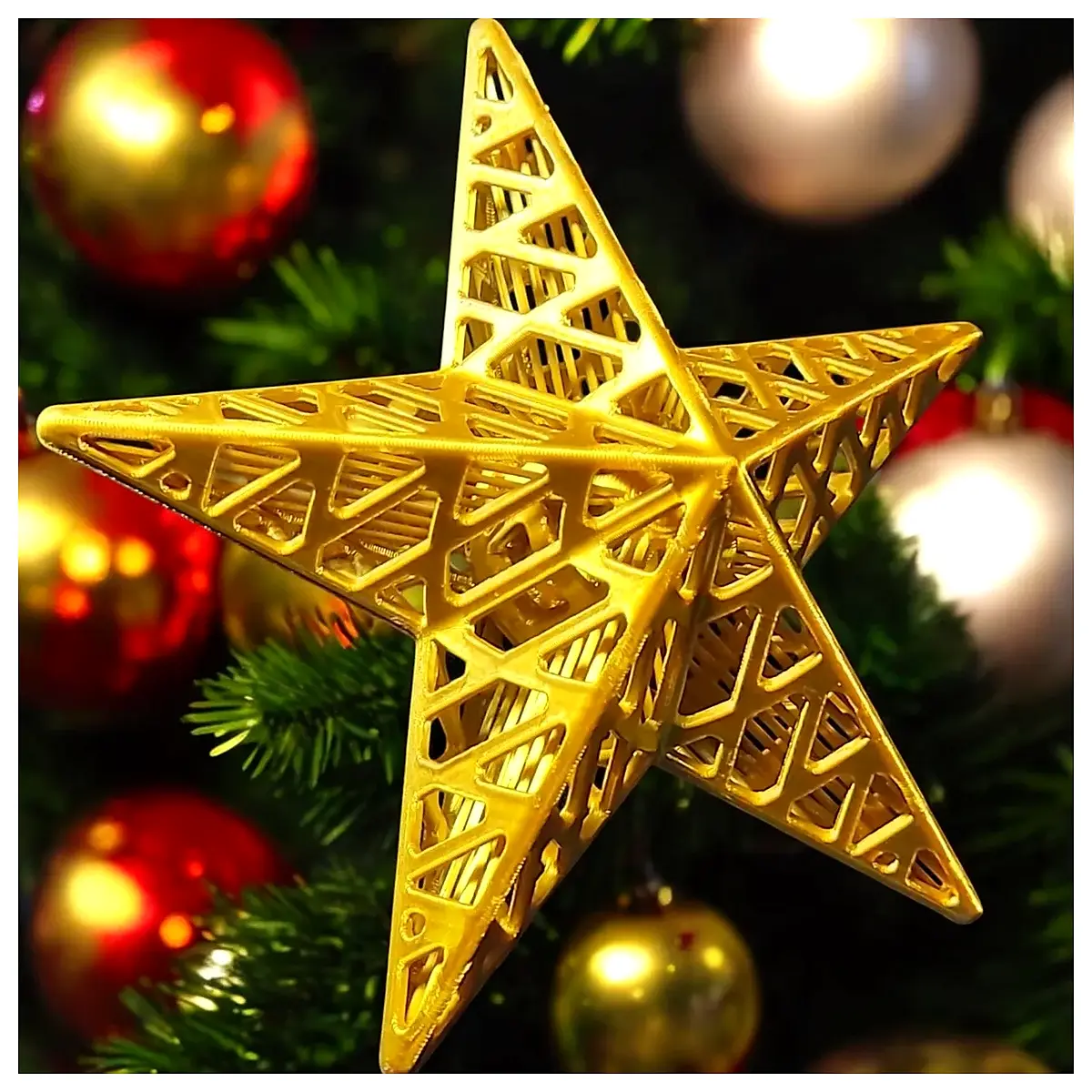 sparkling star christmas tree topper up holiday decor