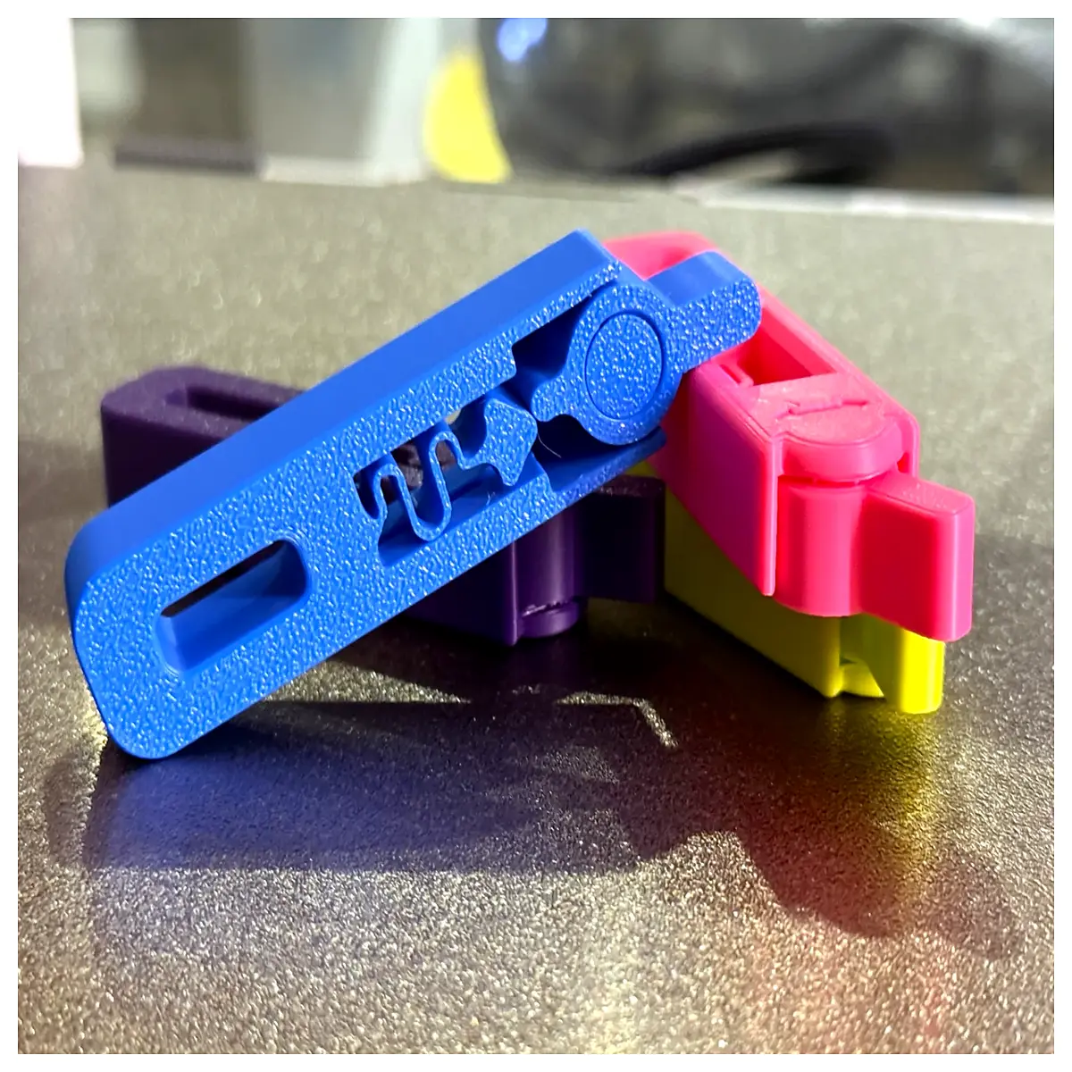 fidget clicker switch lever stress relief toy printed tactile sensory tool for anxiety and desk fun