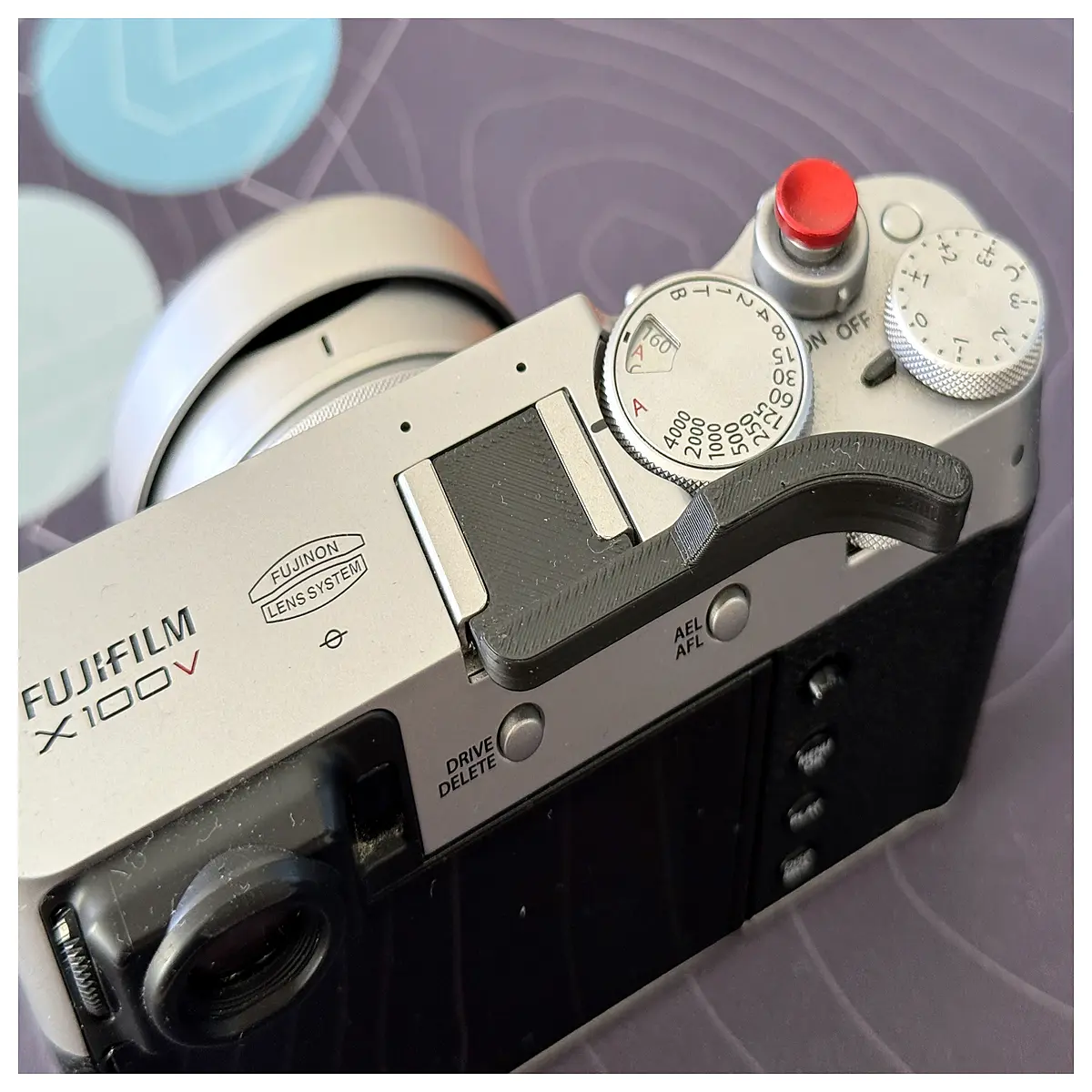 x100v thumb grip accessory rubberized non slip hand strap for improved stability and comfort during photography sessions