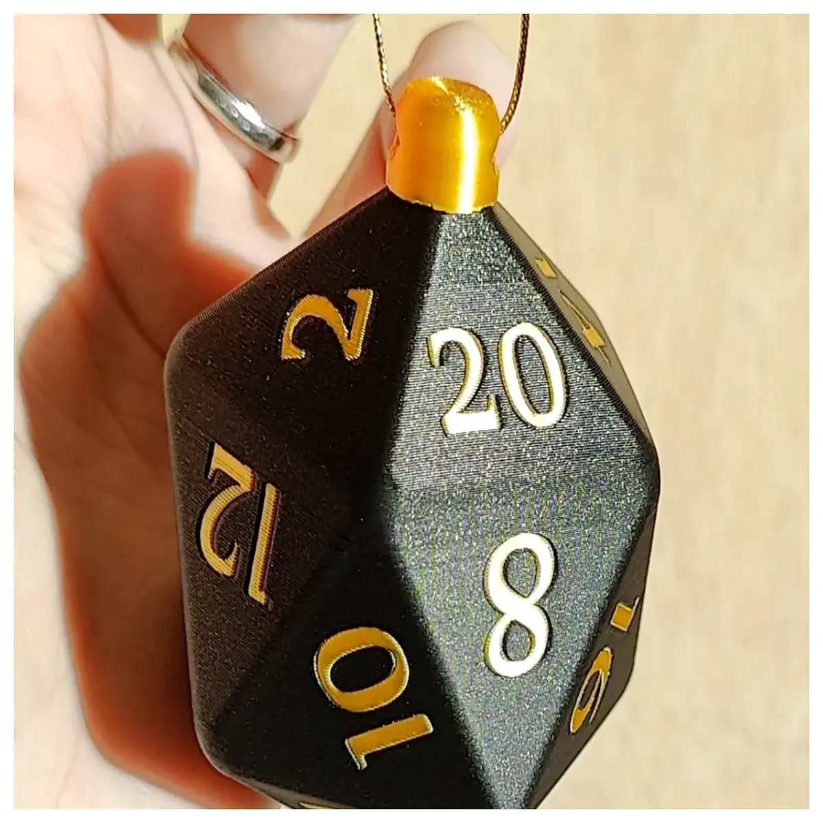 d20 dice ornament christmas tree decoration single color multi color polyhedral gaming gift