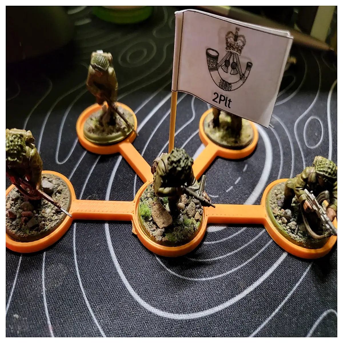 bolt action infantry figure tray diorama base for wargaming miniatures