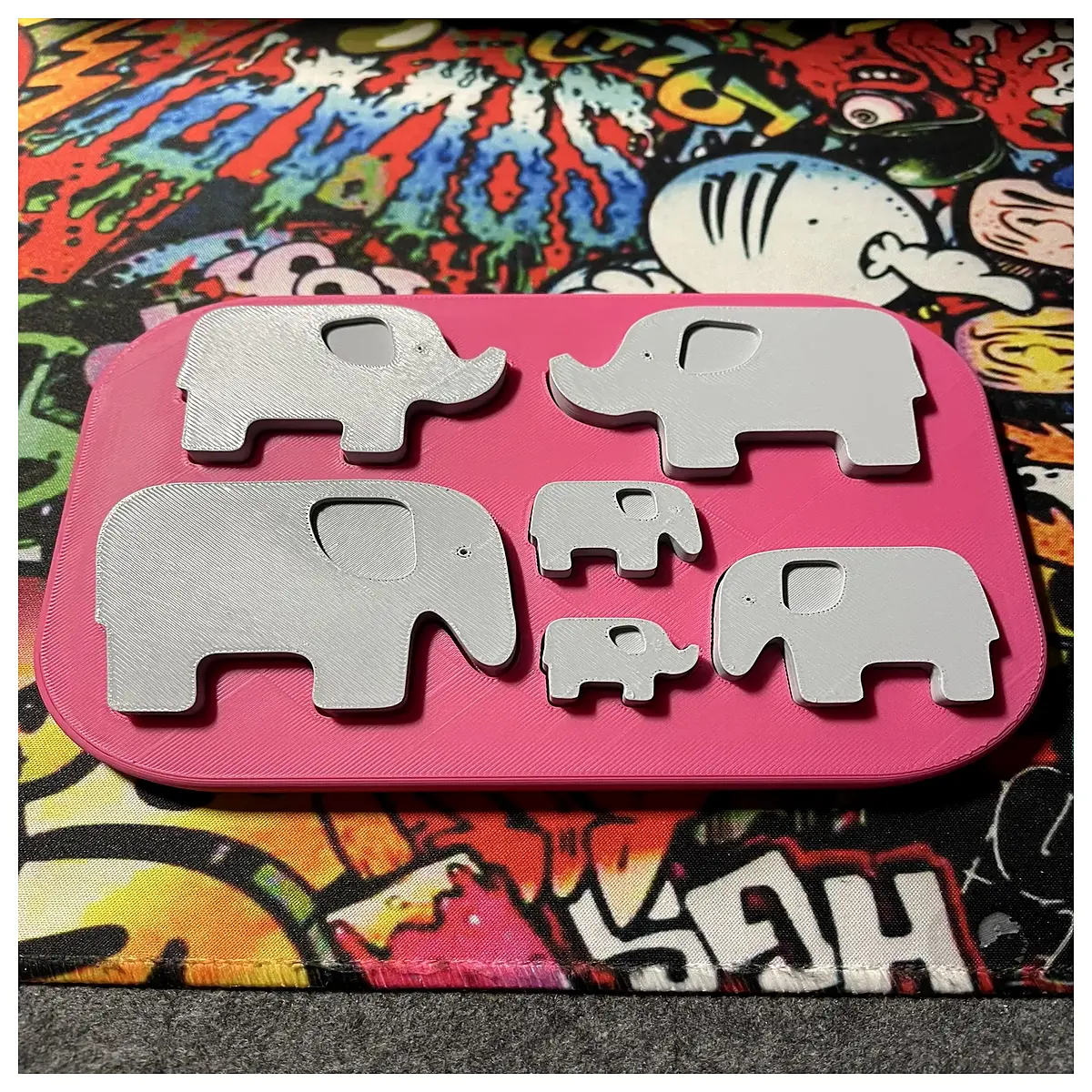 kids elephant jigsaw puzzle 6 pieces educational for toddlers learning shapes